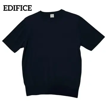 EDIFICE 에디피스 반팔 썸머 니트 네이비 남성용 사이즈 M