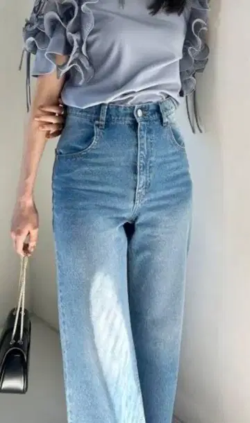 스나이델 하이 웨스트 데님 팬츠