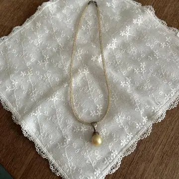 골드 진주 목걸이 약 40cm