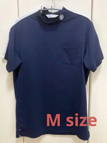 and per se 네이비 모크넥 반팔 셔츠
