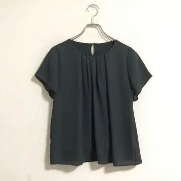 CLOSSHI 티셔츠 블라우스 반팔 짙은 그레이 넉넉한 핏 b760