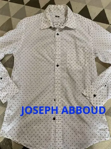 JOSEPH ABBOUD 도트 무늬 셔츠 L 사이즈. 온워드 카시야마.