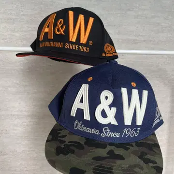A&W 캡 블랙 카모플라쥬 파랑 세트