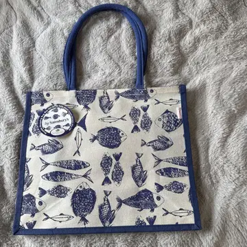 Sainsbury's 물고기 패턴 에코백