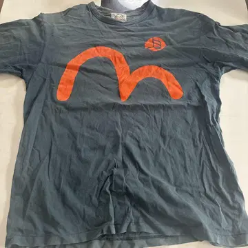 EVISU 오렌지 로고 티셔츠