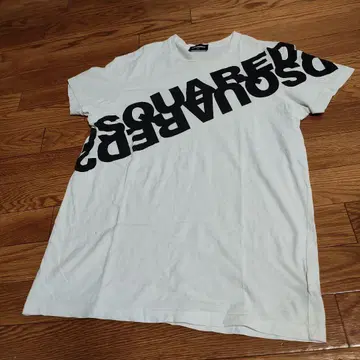 DSQUARED2 화이트 티셔츠 S 사이즈 로고 프린트