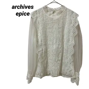 archives epice 블라우스 탑 레이스 프릴 블라우스 M