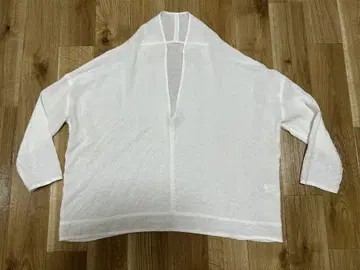 V 넥 린넨 혼방 튜닉