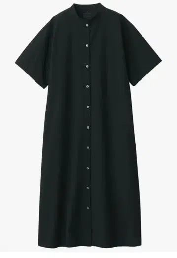MUJI 냉감 브로드 스탠드 카라 원피스 M