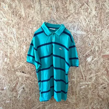 LACOSTE 라코스테 반팔 피케 셔츠 보더 원 포인트 그린