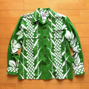 Vintage Aloha Shirt 알로하 셔츠 80년대 USA제 긴팔
