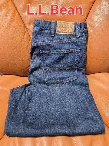 빈티지 L.L.Bean 와이드 데님 팬츠 다크 네이비 루즈 배기