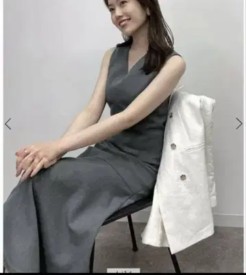 택 포함 새상품 anuans 린넨 느낌 트위드 머메이드 원피스