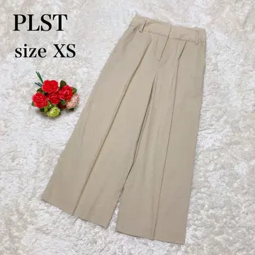PLST 플라스테 린넨 코튼 와이드 팬츠 베이지 XS 사이즈