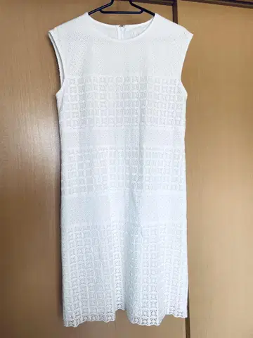 자유구 전체 레이스 원피스 화이트 38 일본제