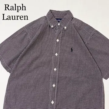 RALPH LAUREN 랄프 로렌 자수 버튼 다운 체크 셔츠