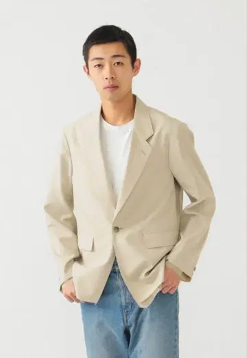 베이지 테일러드 자켓 M