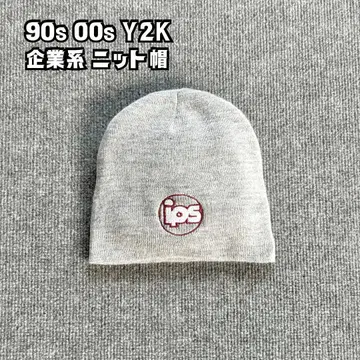Y2K 00s 기업계 IPS 니트 캡 비니 그레이 남녀 공용 새상품급