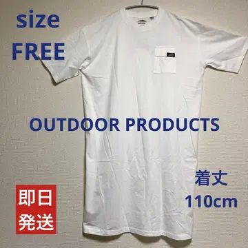 OUTDOOR PRODUCTS 반팔 USA 코튼 원피스 화이트