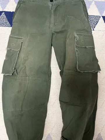 Soerte 카고 팬츠 올리브 그린