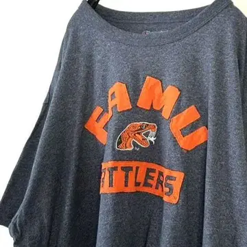 챔피온 FAMU RATTLERS 자수 티셔츠 2XL 그레이 구제 의류