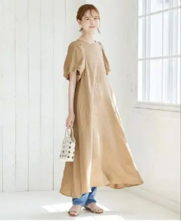 JOURNAL STANDARD 린넨 베이지 맥시 원피스