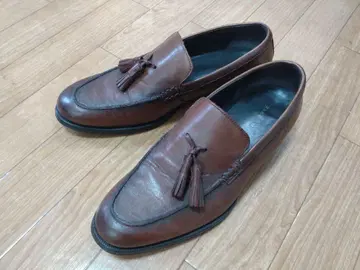 자라 브라운 가죽 태슬 로퍼 27cm