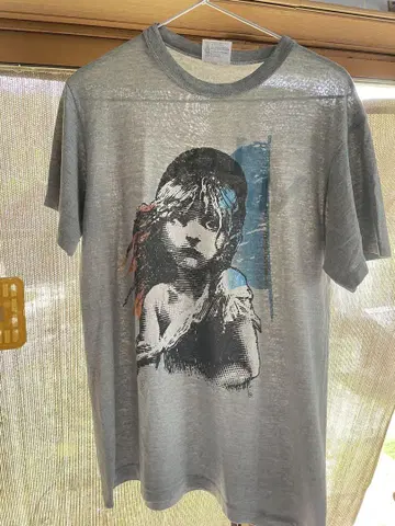 80년대 빈티지 레 미제라블 그레이 티셔츠