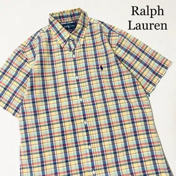 Ralph Lauren 랄프 로렌 자수 로고 체크 버튼 다운 셔츠