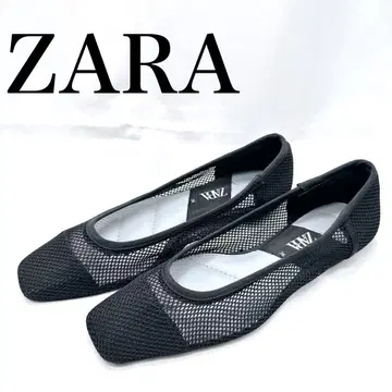 ZARA 자라 메쉬 플랫 슈즈 23.5cm 36 블랙