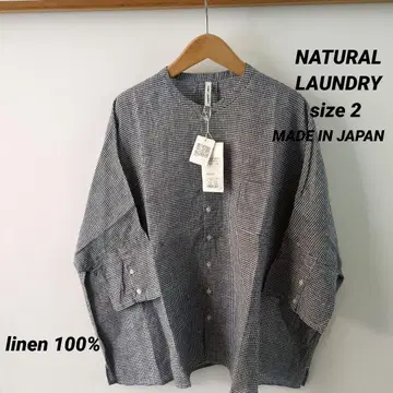 NATURAL LAUNDRY 선염 린넨 랜드스케이프 셔츠