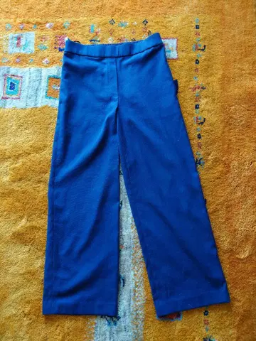 Theory EASY CROP PANTS 와이드 팬츠 네이비 블루