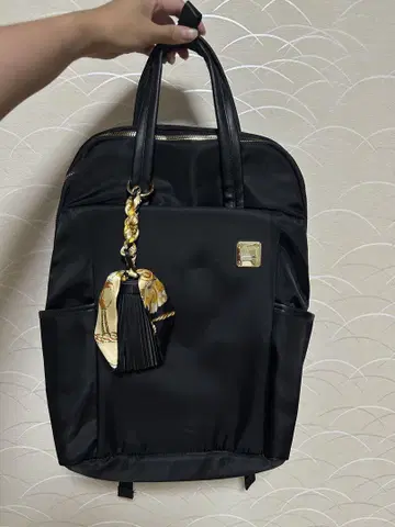 kamlui's bagpack 블랙 백팩 태슬 포함