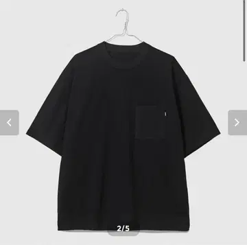 포켓 앤 크루 2팩 SS 티셔츠 블랙 M