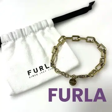 정품] <FURLA> CHAINED LOGO 팔찌 골드