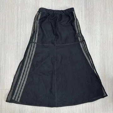 아디다스 메쉬 레이어드 플레어 스커트 블랙 L