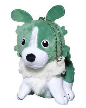 녹색과 노란색 사회 브로콜리 봉제 인형 키링 미개봉 새상품
