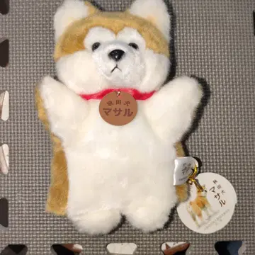 아키타견 마사루 퍼펫 봉제 인형 개 강아지 마사루 군 핸드 퍼펫