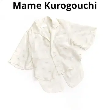 Mame Kurogouchi Jacquard 블라우스 화이트 블라우스