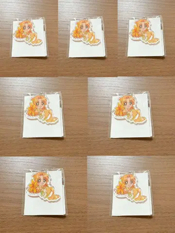 피치피치 피치 제비뽑기 도 C상 아크릴 키링 별 얇은 비단 7개 세트