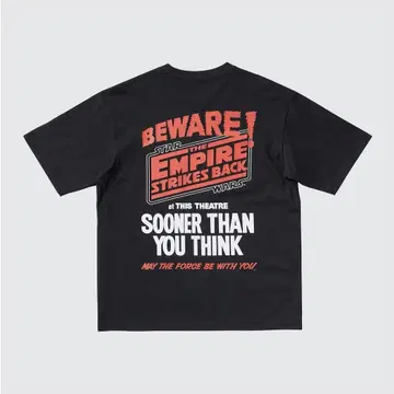 유니클로 스타 워즈 제국의 역습 블랙 3XL 티셔츠 새상품