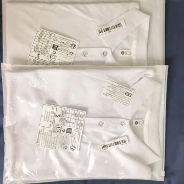 화이트 피케 셔츠 2장 세트 XL (일본 사이즈 L)