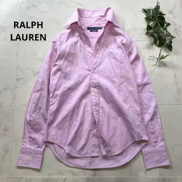컨디션 최상 레어 RALPH LAUREN RL 자수 셔츠 버튼 다운 핑크