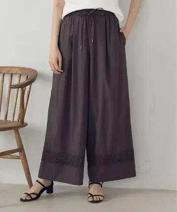 미사용 새상품 컴시즘 레이온 나일론 빈티지 레이스 이지 팬츠