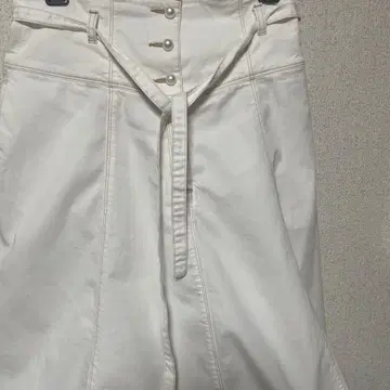 엠즈 그레이시 데님 스커트 화이트