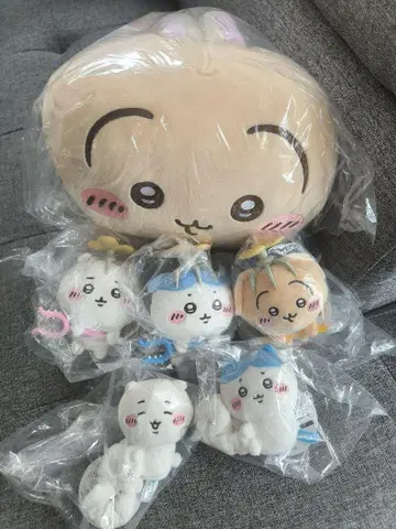 치이카와 모치루 봉제 인형 토끼 토벌 스크런치 하치와레 6종 세트