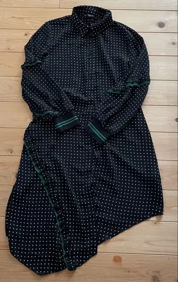 자라 ZARA 비대칭 블라우스 튜닉 도트 도트 무늬