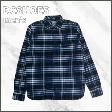 DCSHOE 긴팔 셔츠 체크 네이비 면 빈티지 아카이브