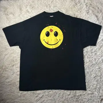 SPECIAL 90s 3XL USA 뚫린 스마일 양면 건샷 블랙