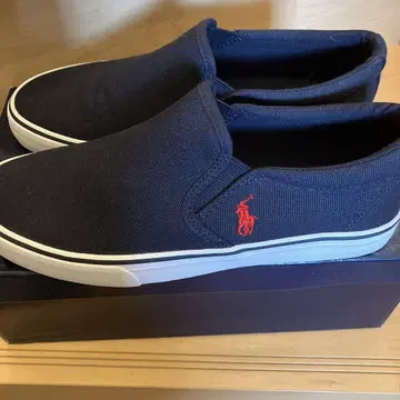폴로 랄프 로렌 네이비 슬립온 24cm 새상품